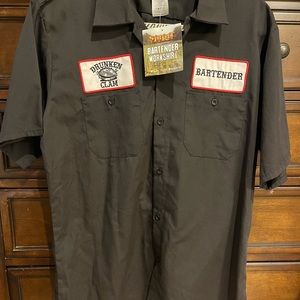 Halloween Bartender costume shirt. Color -black.  Size Large.